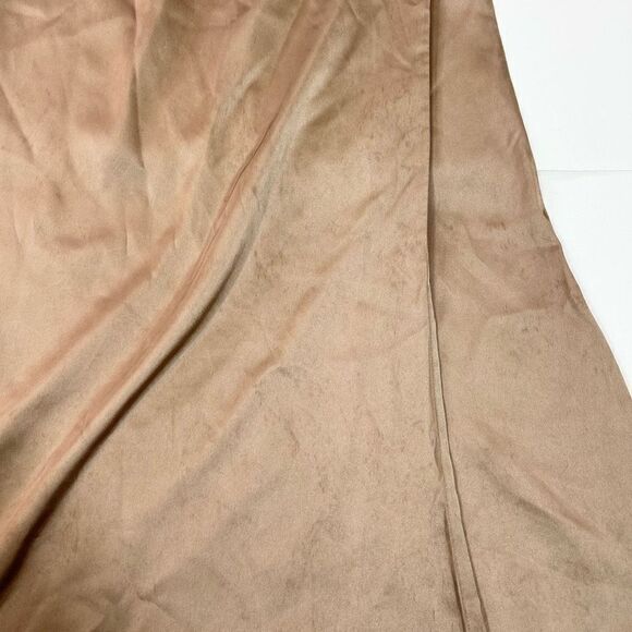 Fame and Partners Maxi Dress Womens 10 Brown Sleeveless Lined Leg Slit Back Zip - Picture 2 of 11